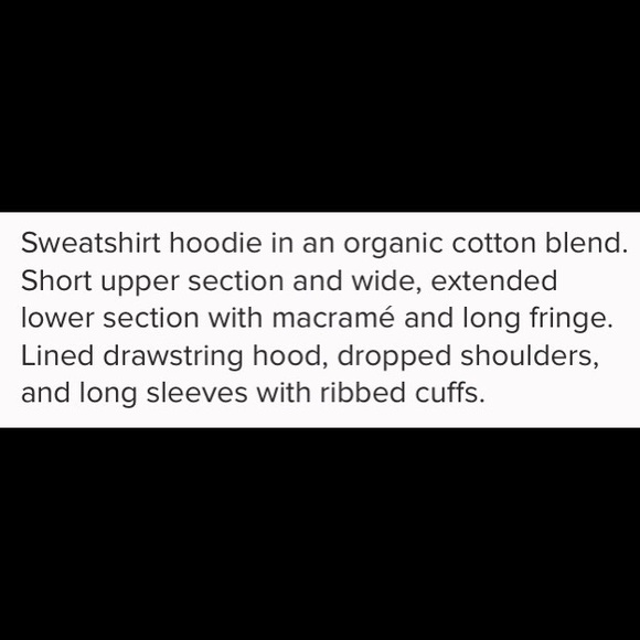 H&M Studio S/S 2021 Fringed Sweatshirt Hoodie - Picture 4 of 4